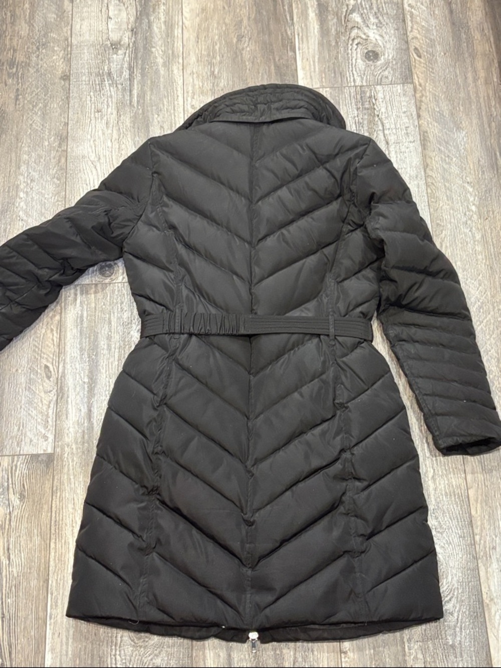 Michael Kors Black Quilted Belted‎ Puffer Coat - Picture 6 of 8